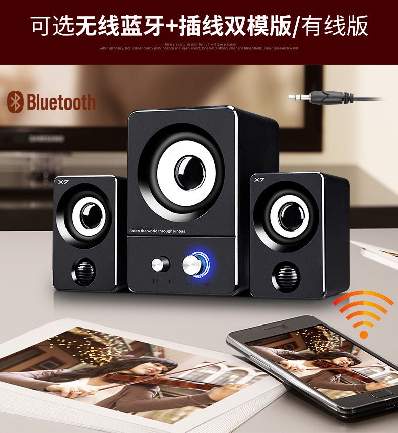 X7 laptop desktop computer audio multimedia small speaker mobile phone subwoofer mini speaker New Bluetooth