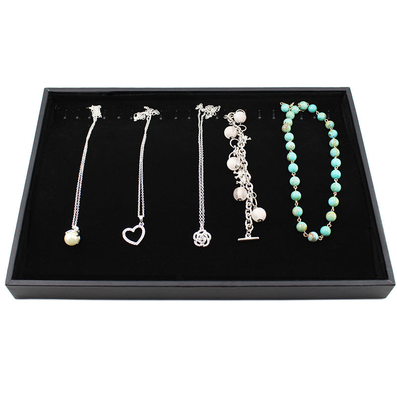 Black Flannel Jewelry Display Tray – Ring & Earring Organizer Showcase