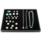 Black Uncovered Flannel Earrings Stud Ring Plate Jewelry Jewelry Display Props Set Jewelry Display Tray Wholesale