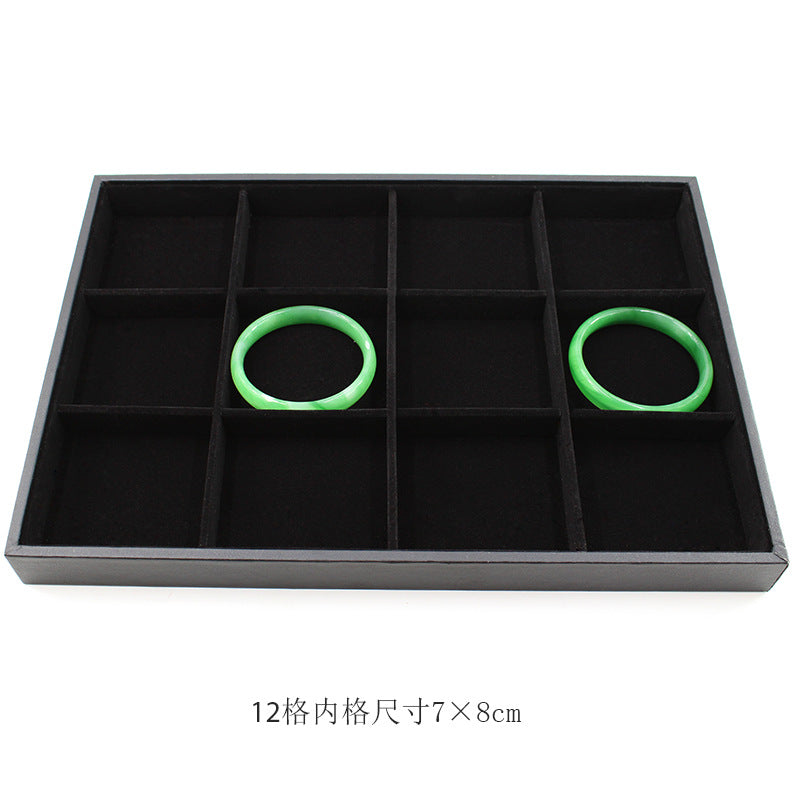 Black Flannel Jewelry Display Tray – Ring & Earring Organizer Showcase