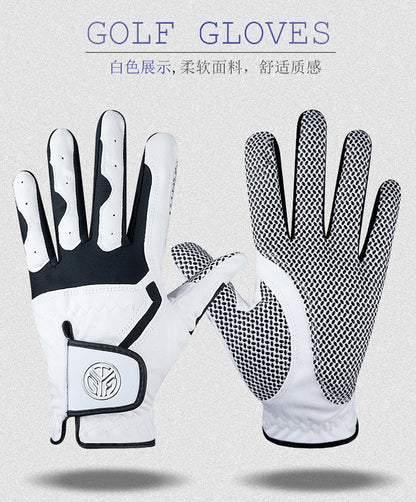 Genuine Tygolf Golf Gloves for Men, Microfiber Cloth, Non-Slip, Breathable, Wear-Resistant, Washable Golf Gloves
