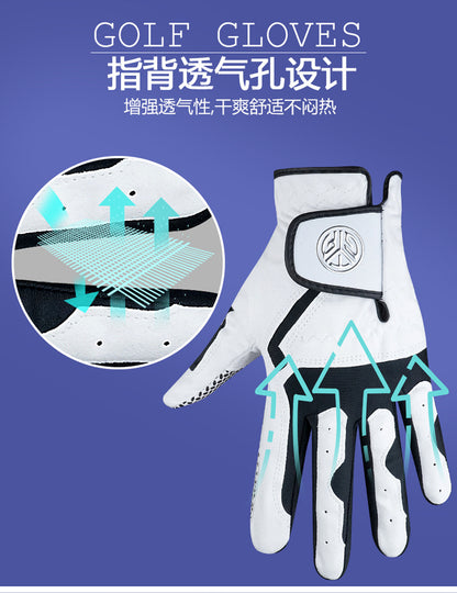 Genuine Tygolf Golf Gloves for Men, Microfiber Cloth, Non-Slip, Breathable, Wear-Resistant, Washable Golf Gloves