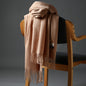 2025 Autumn and Winter Sky Pure Color Imitation Cashmere Scarf Single Color Thickeneded Warm Shawl New Candy Color Taobao Dropshipping