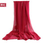 Candy Summer New Sun Protection Shawl Chiffon Imitation Silk Scarf Seaside Beach Towel Solid Color Silk Scarf Scarf Wholesale