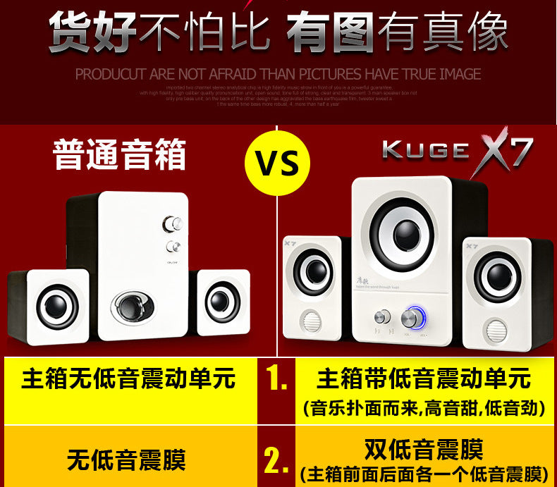 X7 laptop desktop computer audio multimedia small speaker mobile phone subwoofer mini speaker New Bluetooth