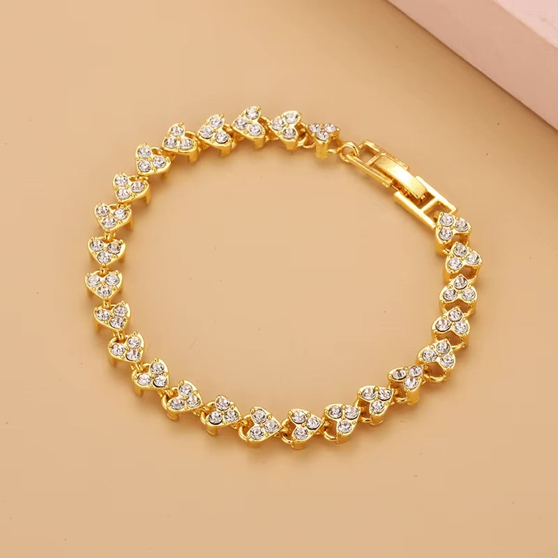 Trinity Heart Crystal Bracelet