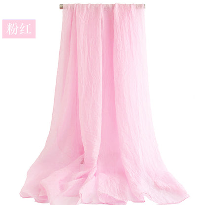 Candy Summer New Sun Protection Shawl Chiffon Imitation Silk Scarf Seaside Beach Towel Solid Color Silk Scarf Scarf Wholesale