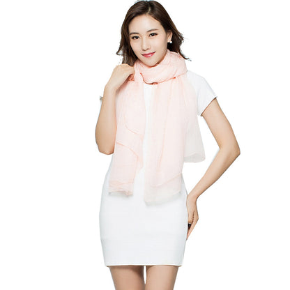 Candy Summer New Sun Protection Shawl Chiffon Imitation Silk Scarf Seaside Beach Towel Solid Color Silk Scarf Scarf Wholesale