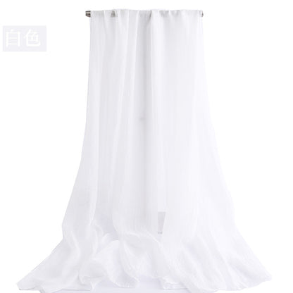 Candy Summer New Sun Protection Shawl Chiffon Imitation Silk Scarf Seaside Beach Towel Solid Color Silk Scarf Scarf Wholesale