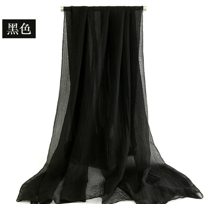 Candy Summer New Sun Protection Shawl Chiffon Imitation Silk Scarf Seaside Beach Towel Solid Color Silk Scarf Scarf Wholesale