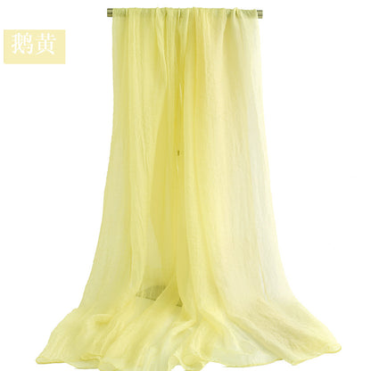 Candy Summer New Sun Protection Shawl Chiffon Imitation Silk Scarf Seaside Beach Towel Solid Color Silk Scarf Scarf Wholesale