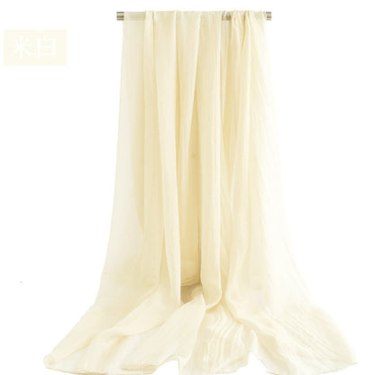 Candy Summer New Sun Protection Shawl Chiffon Imitation Silk Scarf Seaside Beach Towel Solid Color Silk Scarf Scarf Wholesale