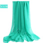Candy Summer New Sun Protection Shawl Chiffon Imitation Silk Scarf Seaside Beach Towel Solid Color Silk Scarf Scarf Wholesale