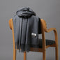 2025 Autumn and Winter Sky Pure Color Imitation Cashmere Scarf Single Color Thickeneded Warm Shawl New Candy Color Taobao Dropshipping