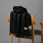 2025 Autumn and Winter Sky Pure Color Imitation Cashmere Scarf Single Color Thickeneded Warm Shawl New Candy Color Taobao Dropshipping