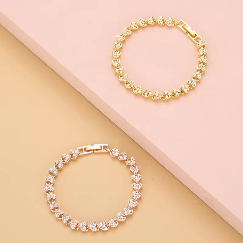 Trinity Heart Crystal Bracelet