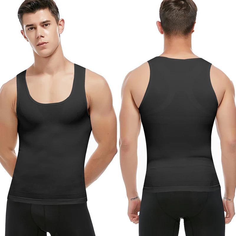 Men’s Body Shaper & Waist Control Vest – Slimming Shapewear with Posture Support