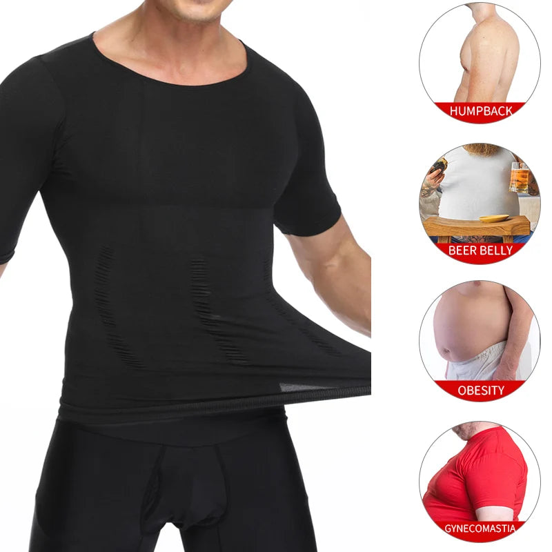 Men’s Body Shaper & Waist Control Vest – Slimming Shapewear with Posture Support