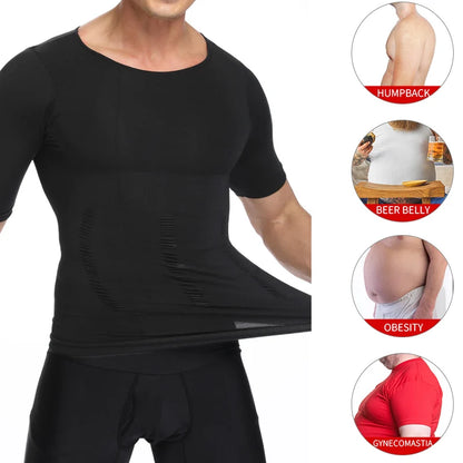 Men’s Body Shaper & Waist Control Vest – Slimming Shapewear with Posture Support