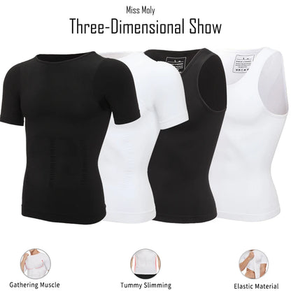 Men’s Body Shaper & Waist Control Vest – Slimming Shapewear with Posture Support