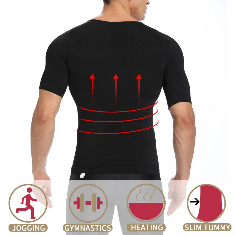 Men’s Body Shaper & Waist Control Vest – Slimming Shapewear with Posture Support