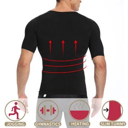 Men’s Body Shaper & Waist Control Vest – Slimming Shapewear with Posture Support