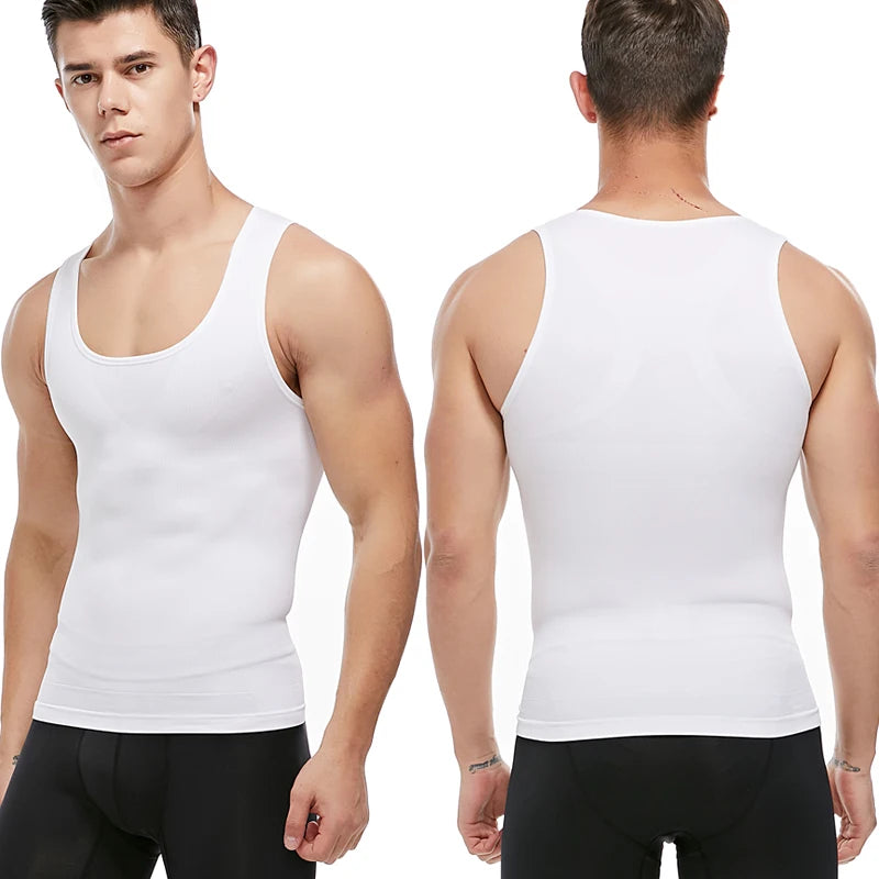 Men’s Body Shaper & Waist Control Vest – Slimming Shapewear with Posture Support