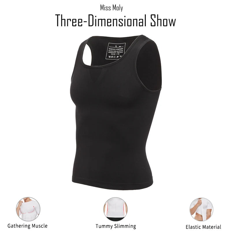 Men’s Body Shaper & Waist Control Vest – Slimming Shapewear with Posture Support
