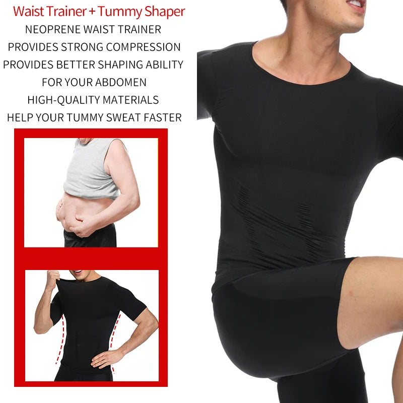 Men’s Body Shaper & Waist Control Vest – Slimming Shapewear with Posture Support