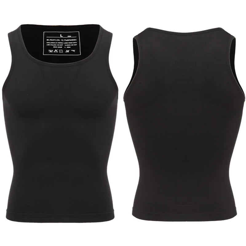 Men’s Body Shaper & Waist Control Vest – Slimming Shapewear with Posture Support