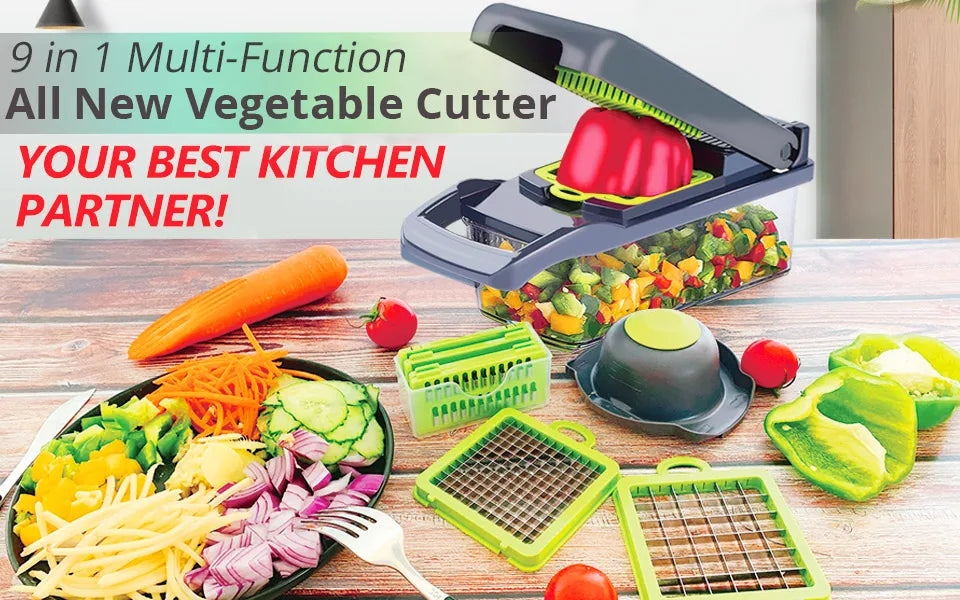 Multifunctional Vegetable Chopper & Grater – Manual Fruit, Potato, Cheese & Onion Slicer