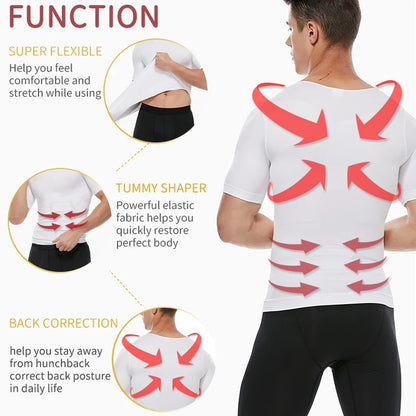 Men’s Body Shaper & Waist Control Vest – Slimming Shapewear with Posture Support