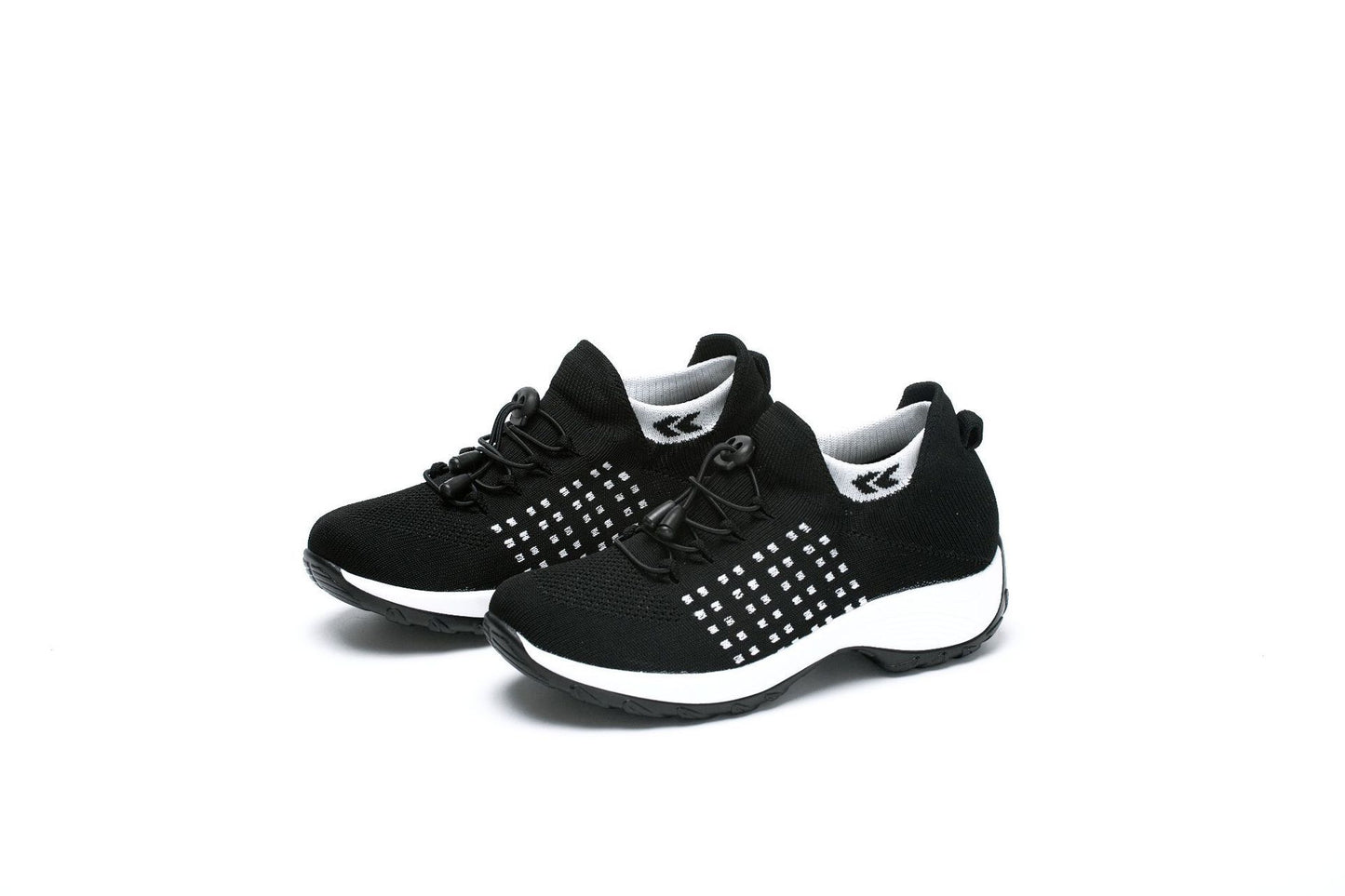 2025 Cross-Border New Large-Size Fly-Knit Mesh Shoes Trendy Mom Shoes Fashionable Sock Shoes Breathable Sports Women's Shoes