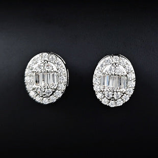 Amazon Minimalist Cool Style Zircon X-shaped Earrings for Women Simple Small Letter All-match Student Earrings e7501