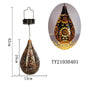 Cross-Border Iron Solar Light Pendant Drop-Shaped Garden Light Outdoor Light Garden Decorative Light Led Manufacturer Supply