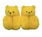 Cartoon Warm Teddy Bear Slippers Cute Little Bear Cotton Shoes Oversized Bear Indoor Home Shoes Winter Plush Wool Warm