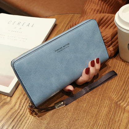 Lonny Women's Hand-Held Long Wallet Korean Style Handbag Multi-Functional Card Holder Mobile Phone Bag Coin Purse Women's Wallet