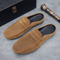 Men's Beanie Shoes, Half-Cup Breathable Toe-Toe Slip-Ons, Slip-On Half-Slippers, Men's Heelless Loafers for Men