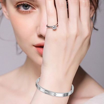 European and American cross-border stainless steel cross nail bracelet fashion all-match titanium steel bracelet men and women fashion bracelet wholesale