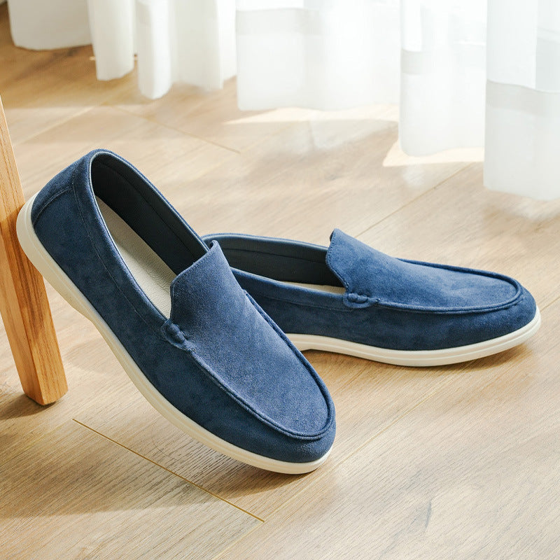 Cross-Border Popular Slip-On Suede Loafers Slip-On Slip-Ons Casual Fashion Beanie Shoes for Men Dropshipping
