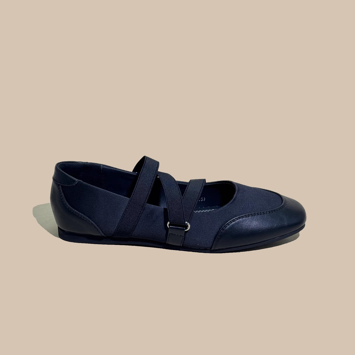 Spring and Autumn Shallow Square-Toe Flat Shoes for Women, 2026 New Model Mary Jane Ballet Shoes with Elastic Band, Silver Soft-Soled Single Shoes