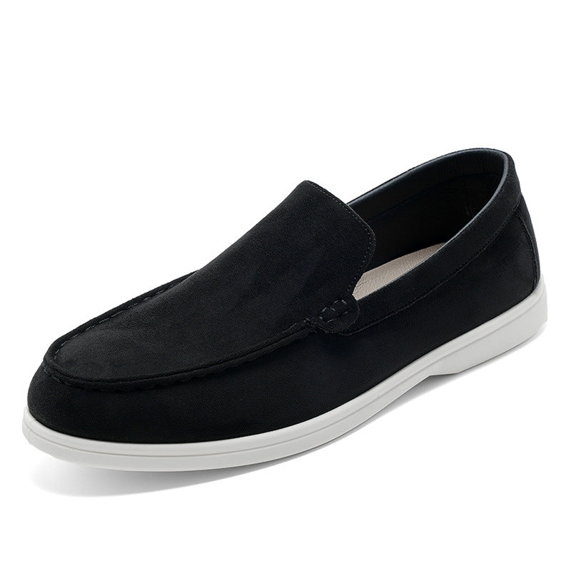 Cross-Border Popular Slip-On Suede Loafers Slip-On Slip-Ons Casual Fashion Beanie Shoes for Men Dropshipping
