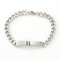 Cross-border stainless steel men's bracelet with red and green tape ring steel gold and black three color jewelry in stock wholesale