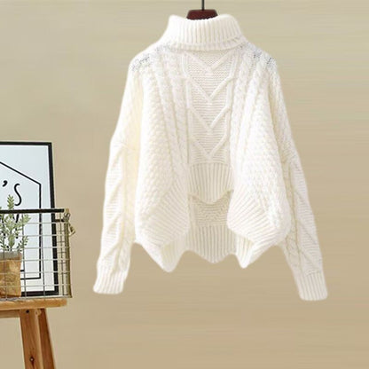 Autumn and Winter Women's Suit 2025 New Design High-Neck Knitted Sweater and Slimming Skirt Two-Piece Set