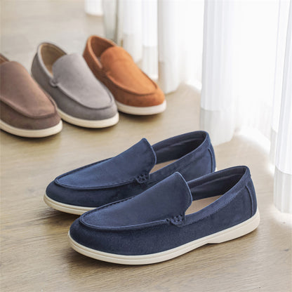 2025 New Men's Suede Beans Shoes Slip-on Lazy Loafers Casual Men's Shoes for B- 2