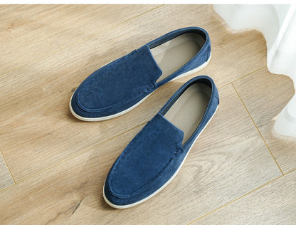 Cross-Border Popular Slip-On Suede Loafers Slip-On Slip-Ons Casual Fashion Beanie Shoes for Men Dropshipping
