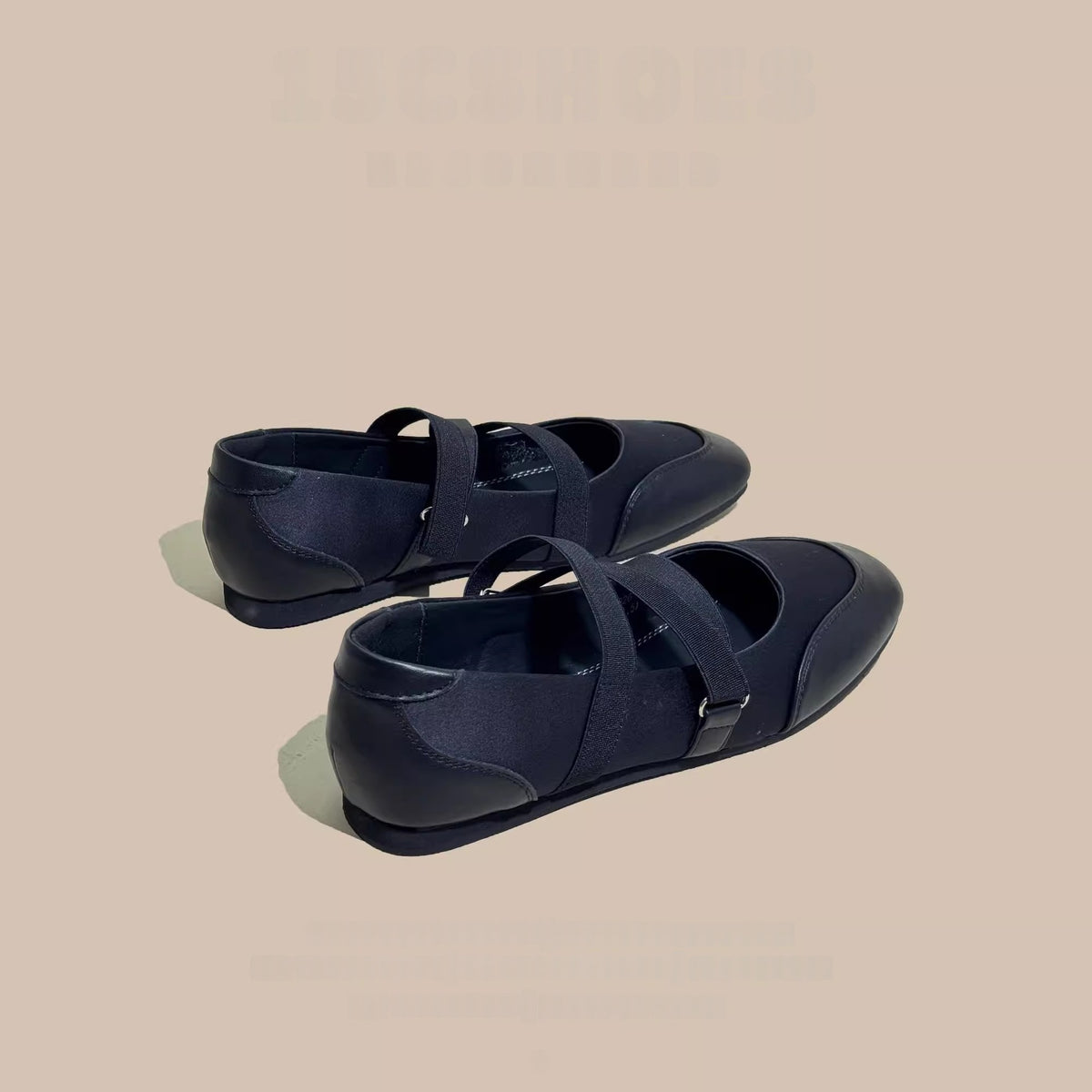 Spring and Autumn Shallow Square-Toe Flat Shoes for Women, 2026 New Model Mary Jane Ballet Shoes with Elastic Band, Silver Soft-Soled Single Shoes