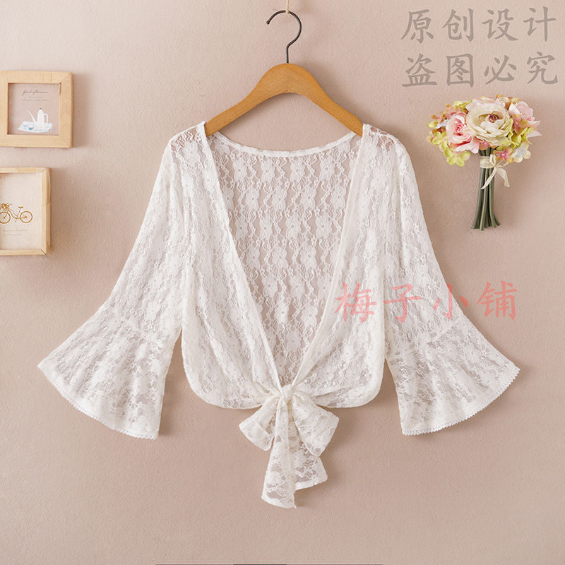 Summer Women’s Chiffon Sun Protection Cardigan – Lightweight Short-Sleeve Shawl Jacket