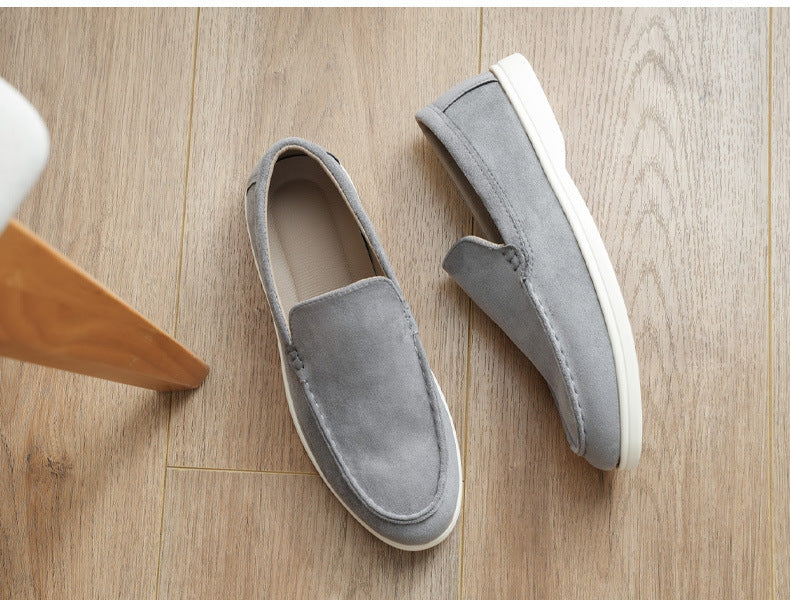 Cross-Border Popular Slip-On Suede Loafers Slip-On Slip-Ons Casual Fashion Beanie Shoes for Men Dropshipping