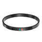 Cross-border stainless steel men's bracelet with red and green tape ring steel gold and black three color jewelry in stock wholesale